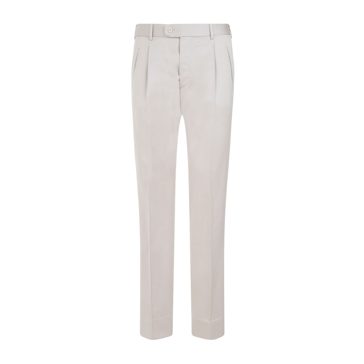 BRIONI SS24 Men's Cotton Pants in Nude & Neutrals