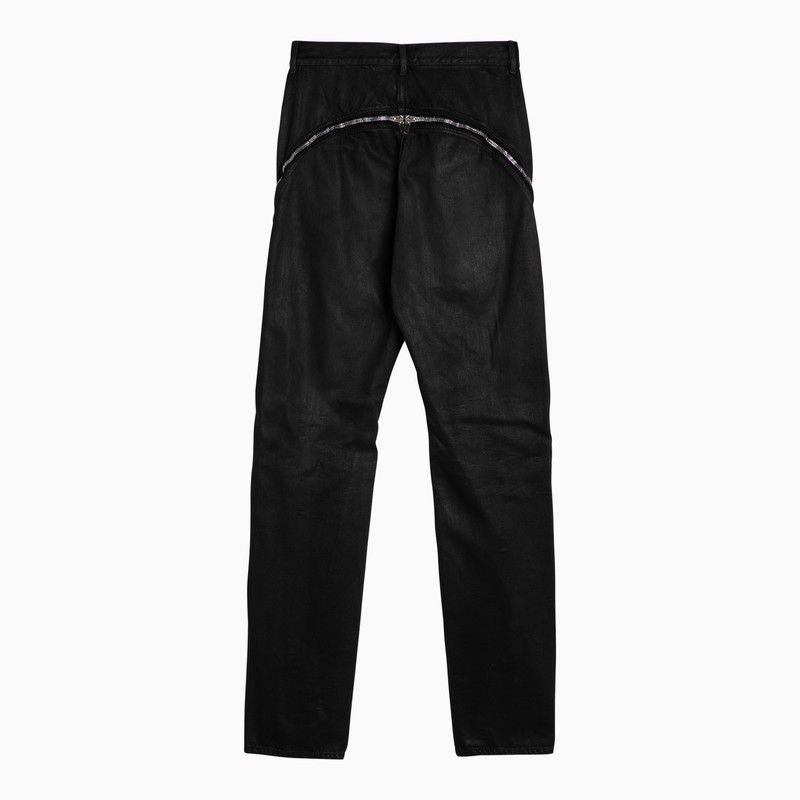 RICK OWENS Black Cotton Banana Pants for Men | SS24 Season