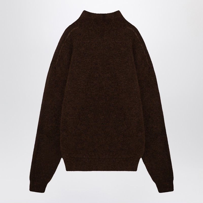 RICK OWENS Alpaca Blend Brown Over Jumper for Men