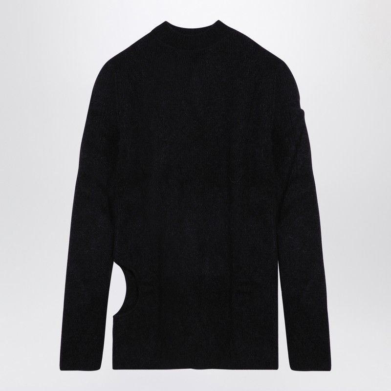 RICK OWENS Alpaca-Blend Long Crew-Neck Jumper for Men