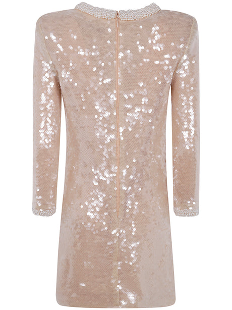 SELF-PORTRAIT Mini Dress with Pearl Trim and Sequins