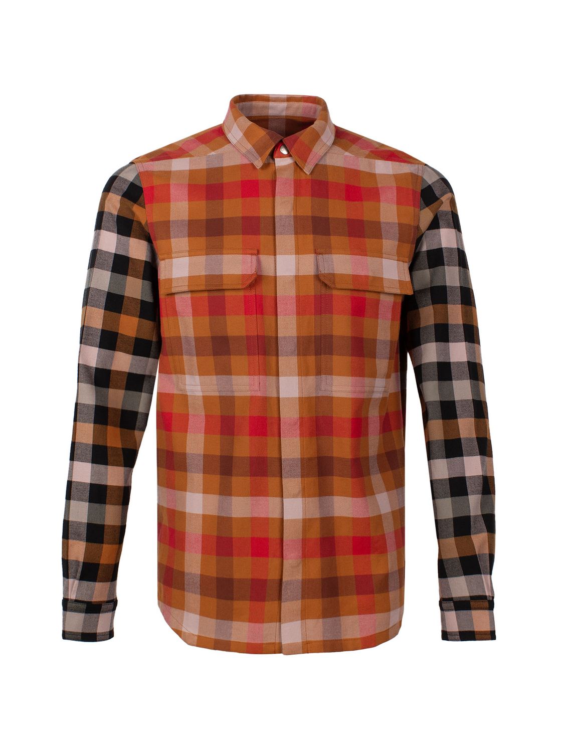 RICK OWENS Multicolor Plaid Flannel Shirt for Men