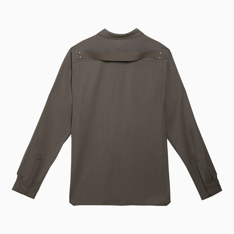 RICK OWENS Grey Wool Shirt for Men - SS24 Collection