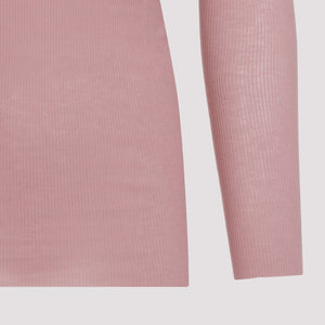 粉紫色小圈條紡織T恤