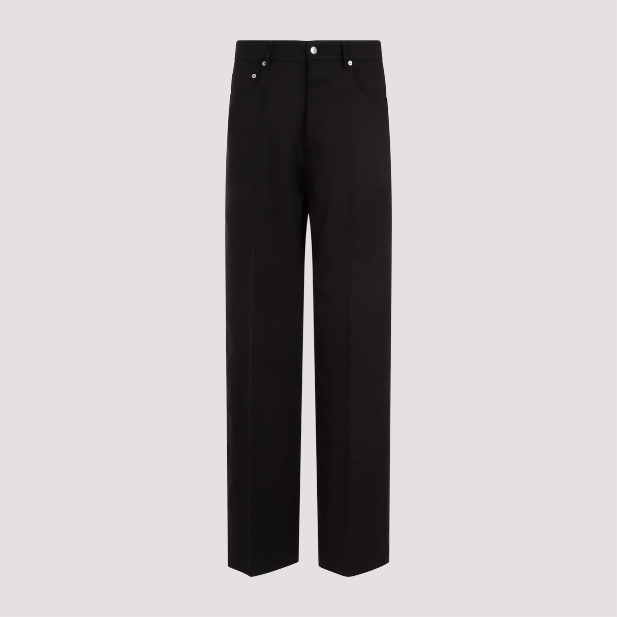 RICK OWENS Iconic Black Silk and Wool Jeans for Men