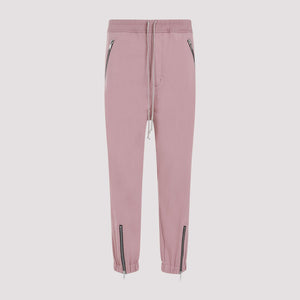 粉色紫色100%棉男士跑步裤