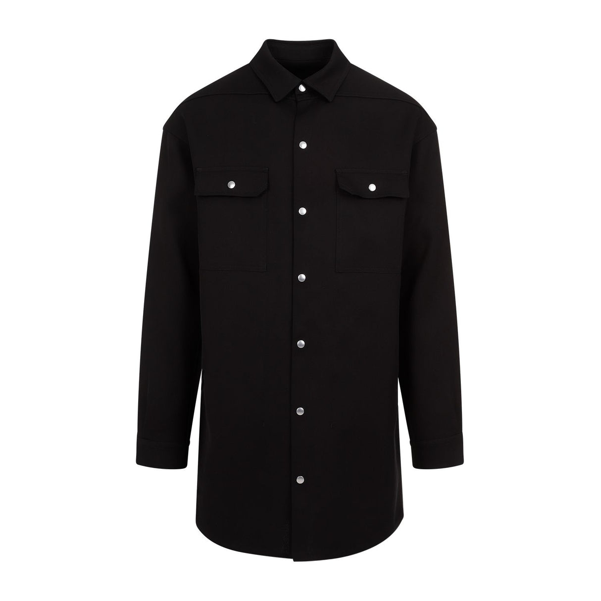 قميص حرير وصوف أسود للرجال - مجموعة SS24