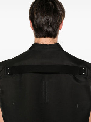 RICK OWENS RAW-CUT SILK BLEND VEST