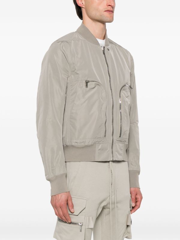 RICK OWENS Taupe Grey Men's Flight Bomber Jacket for SS24