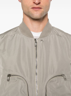 RICK OWENS Taupe Grey Men's Flight Bomber Jacket for SS24