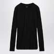 RICK OWENS Semi-Transparent Black Cotton T-Shirt