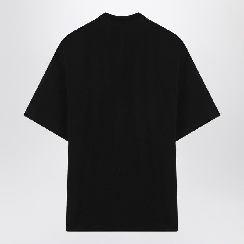 RICK OWENS Oversized Black Cotton Crew-Neck T-Shirt