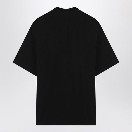 RICK OWENS Oversized Black Cotton Crew-Neck T-Shirt