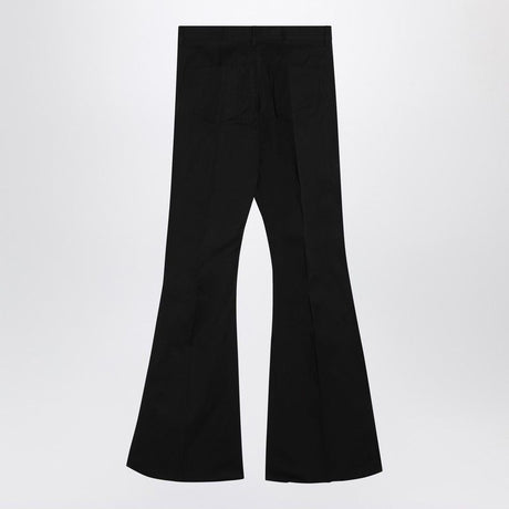 RICK OWENS High Waist Cargo Jeans with Flared Leg