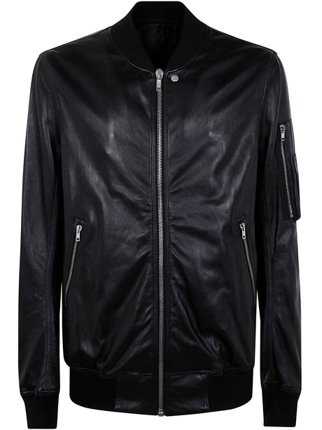 RICK OWENS Classic Flight Leather Jacket for Men