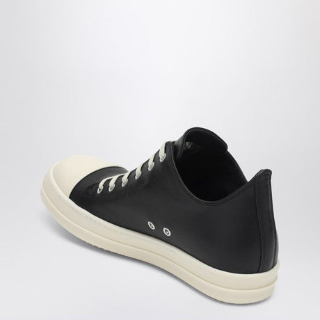 RICK OWENS Men's Low-Top Leather Sneakers with Internal Lift