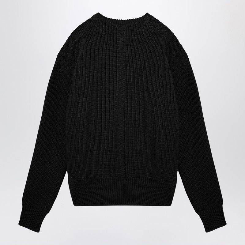 RICK OWENS Light Blue Wool Crew-Neck Sweater for Men