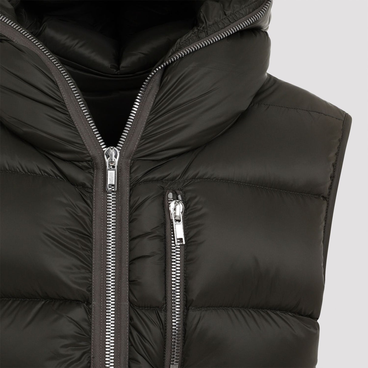 RICK OWENS Sealed Down Vest in Green