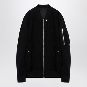 RICK OWENS Sleek Black Wool Zip Jacket