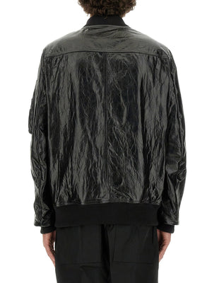 RICK OWENS Men's Leather Bomber Jacket - Size 48