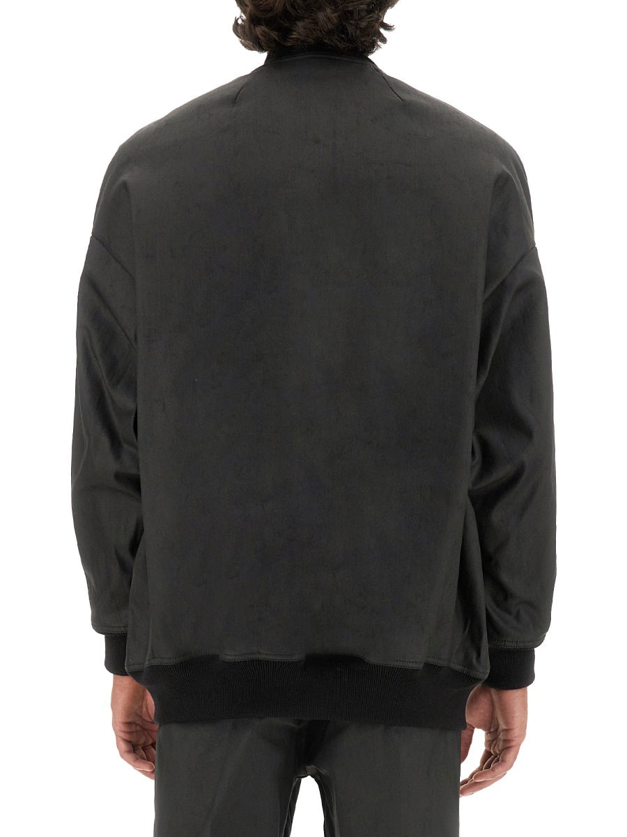 RICK OWENS Men's Regular Fit Bomber Jacket with Zip