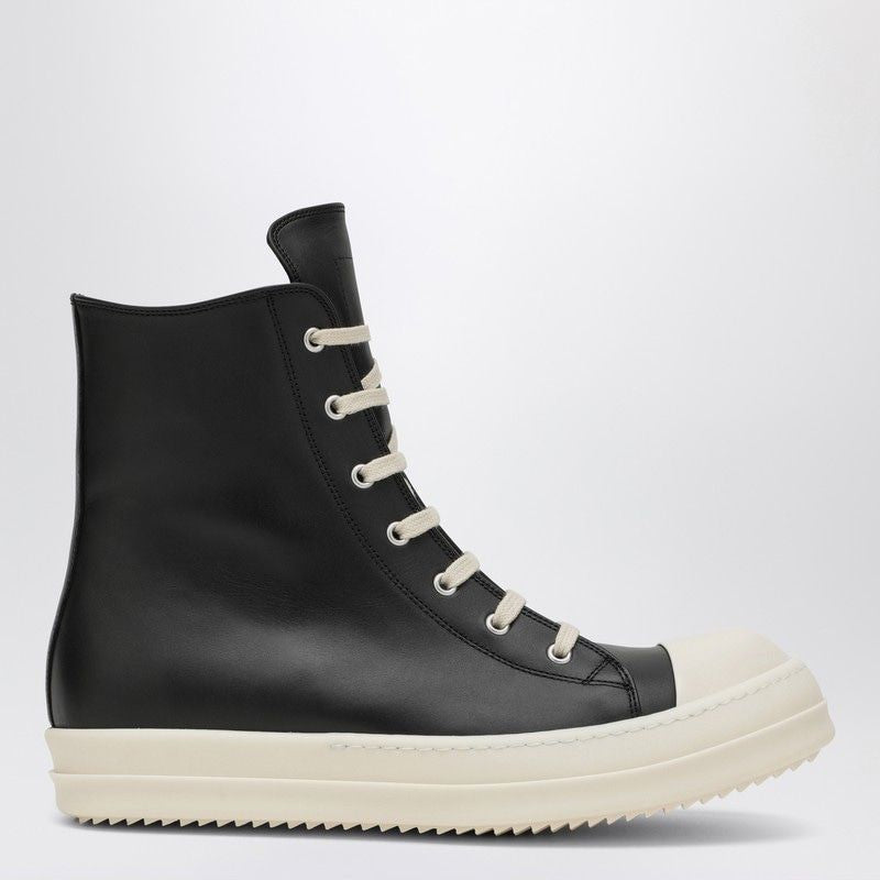 RICK OWENS High-Contrast Leather High-Top Sneakers