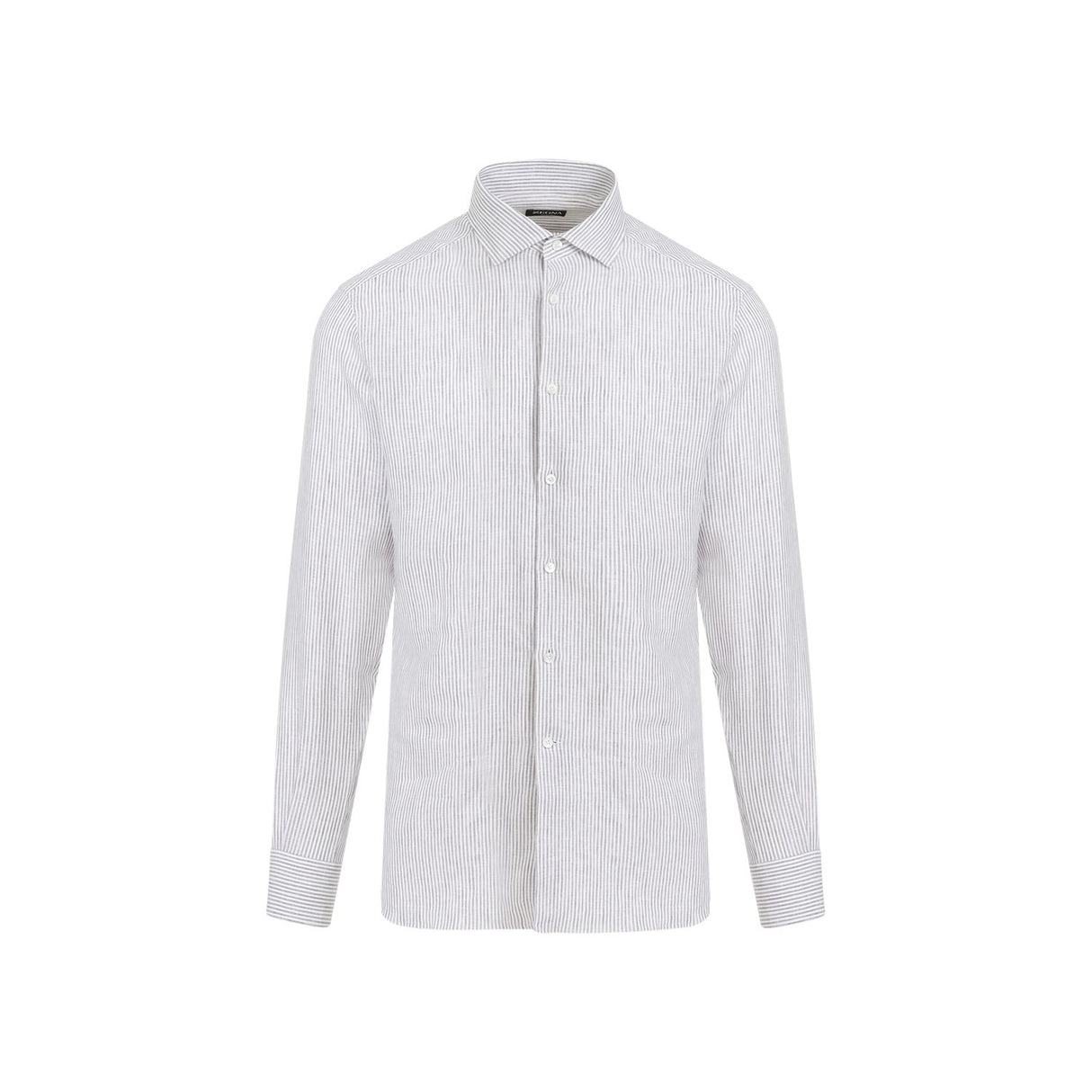 ZEGNA Men's Grey Linen Shirt for SS24