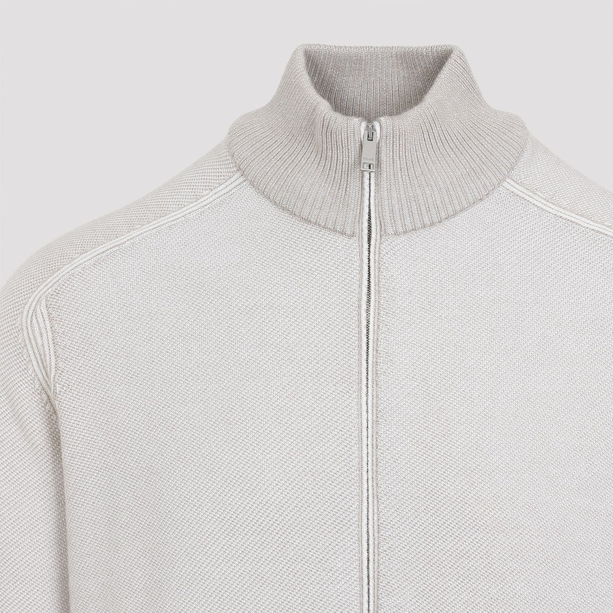 ZEGNA Cashmere & Silk Blend Zip Sweater for Men