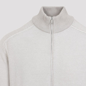 ZEGNA Cashmere & Silk Blend Zip Sweater for Men