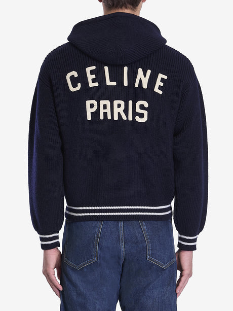 CELINE College Zip-Up Jumper for Men - Regular Fit