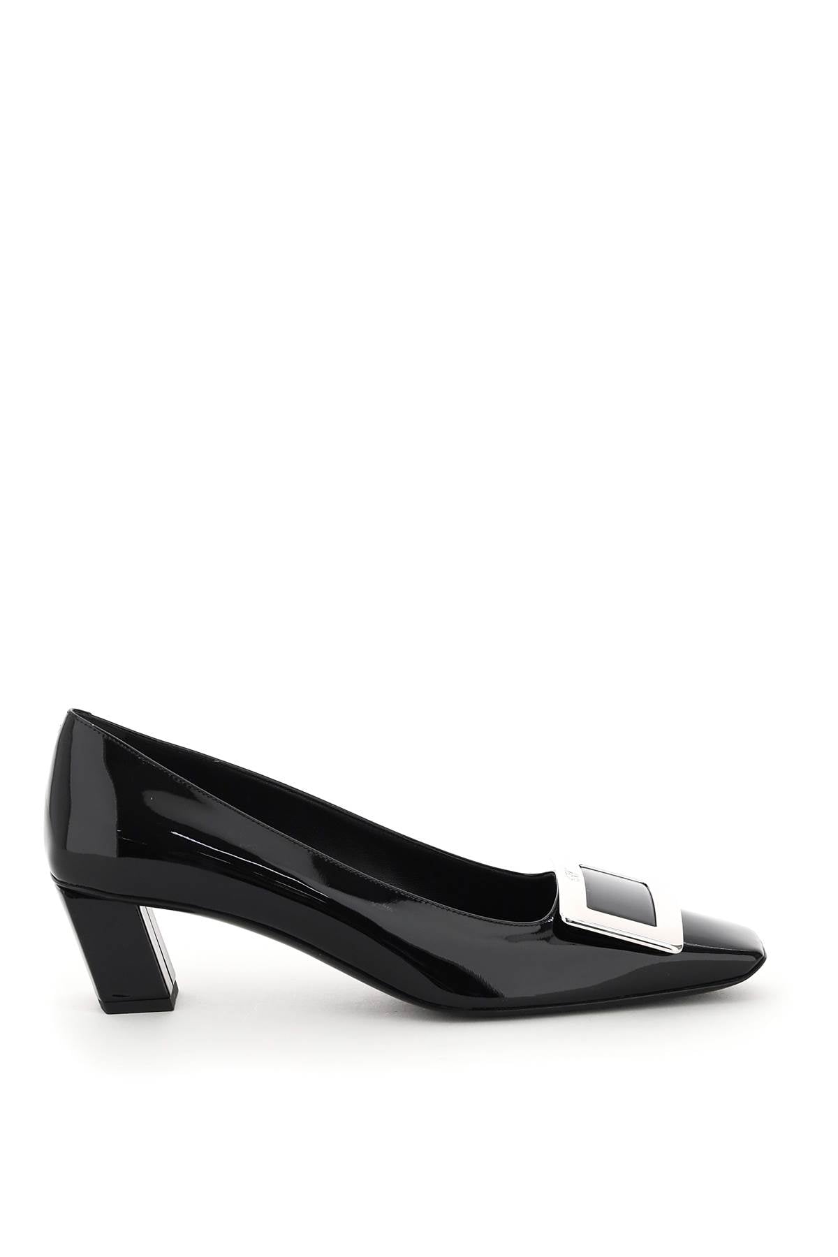 حذاء بامبس جلدي أسود للنساء | مجموعة ربيع/صيف 2024