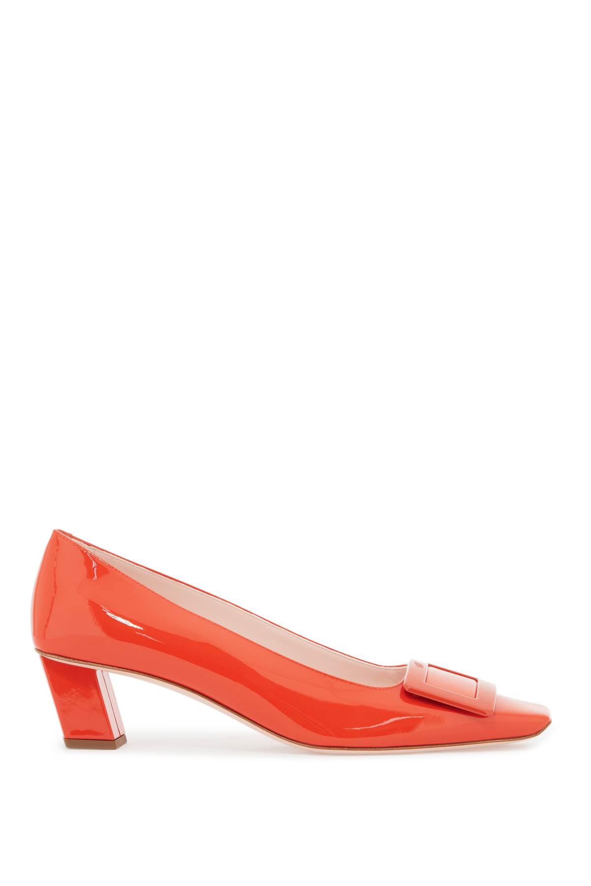 ROGER VIVIER Patent Leather 45mm Square Buckle Pumps