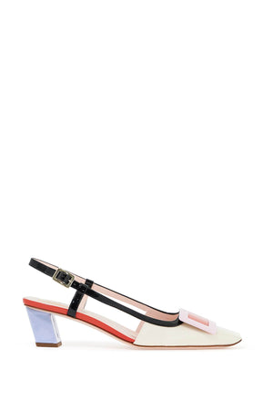 ROGER VIVIER Elegant Multicolor Slingback Pumps with Iconic Buckle