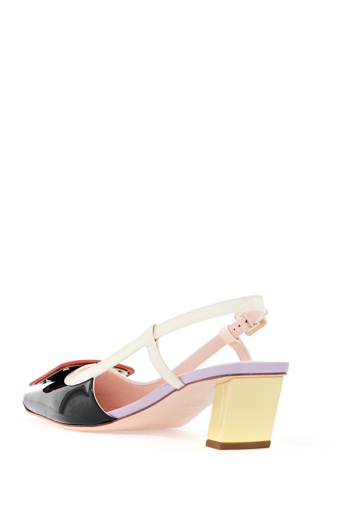 ROGER VIVIER Elegant Multicolor Slingback Pumps with Iconic Buckle