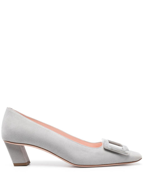 ROGER VIVIER Elegant Leather Pumps with Block Heel - 45mm