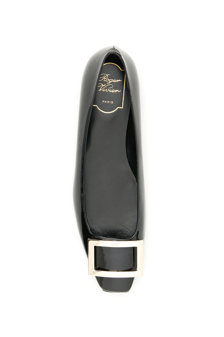 ROGER VIVIER Elegant Patent Leather 'Trompette' Ballerina Flats