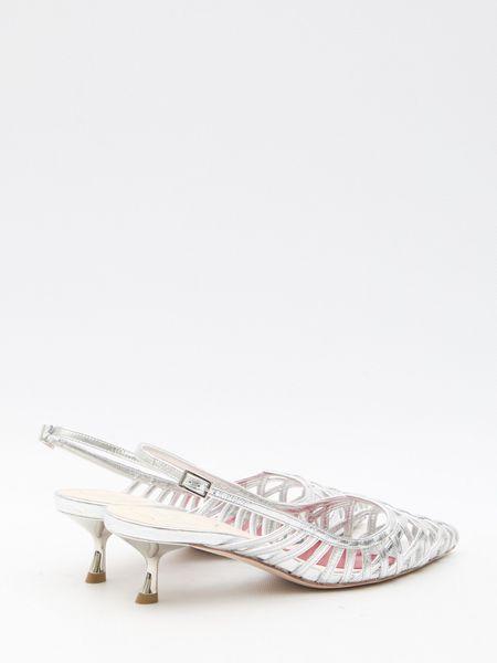 Elegant Multistrap Slingback in Silver for Women