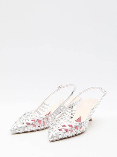 Elegant Multistrap Slingback in Silver for Women