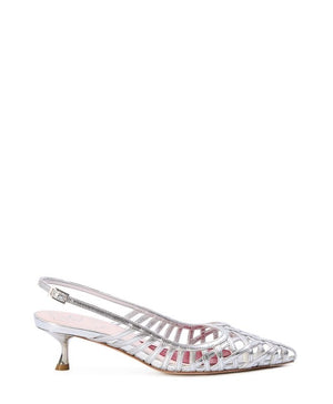 Elegant Multistrap Slingback in Silver for Women