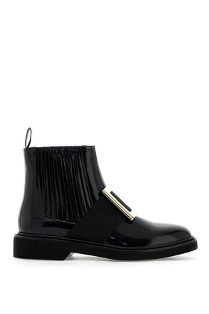 ROGER VIVIER Women's Viv Rangers Ankle Boots with Metal Buckle