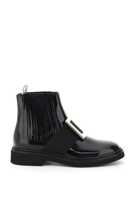 ROGER VIVIER Women's Viv Rangers Ankle Boots with Metal Buckle