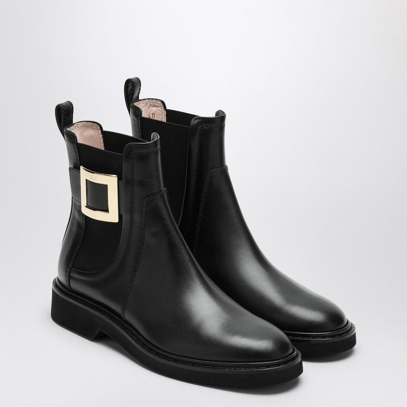 ROGER VIVIER Viv Rangers Leather Low Boots