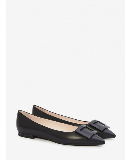 ROGER VIVIER Mini Square Buckle Pointed Ballerinas