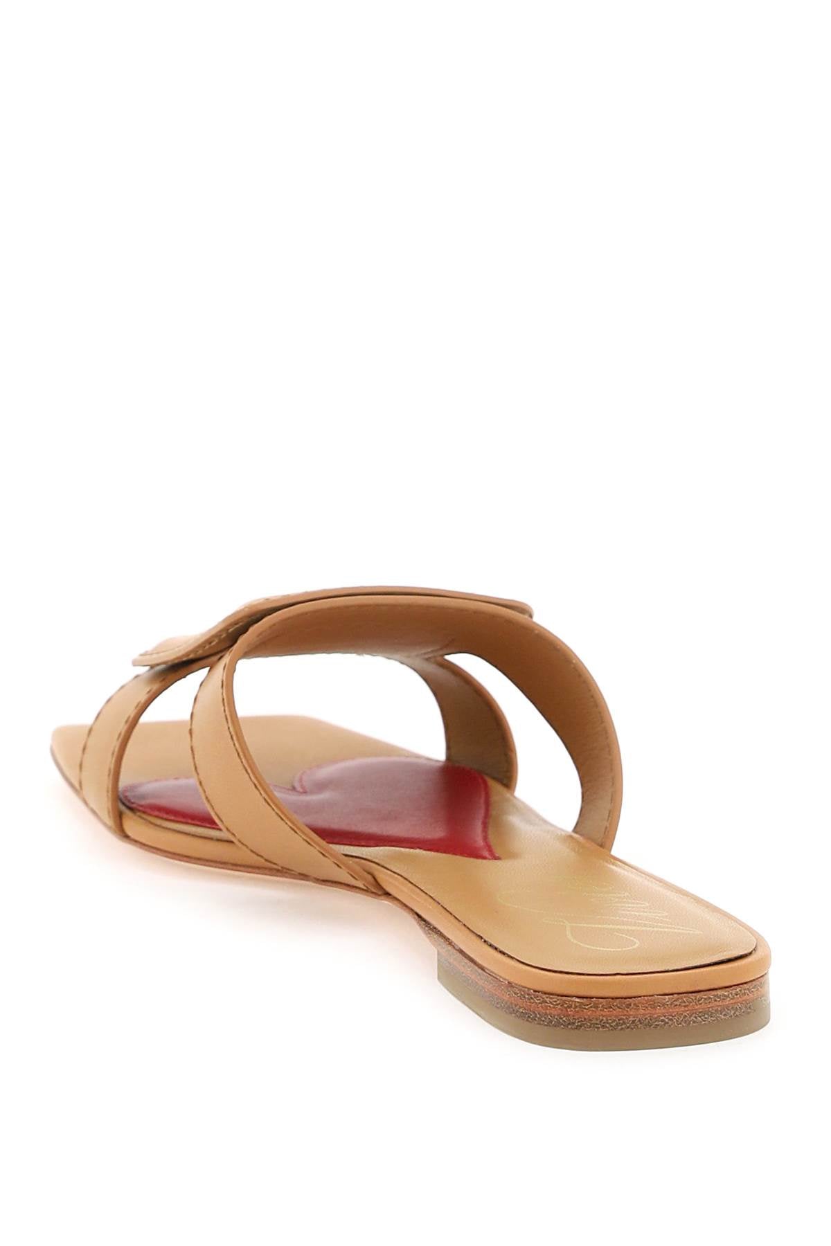 Brown Leather Stitching Buck Sandals - Women's Size IT