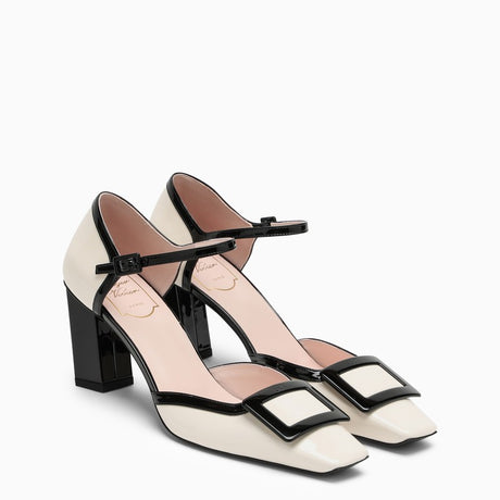 Square Toe Ankle Strap Leather Pumps - FW23