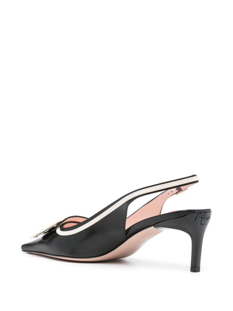 ROGER VIVIER Mid Stiletto Slingback Pumps with Decorative Buckle Detail