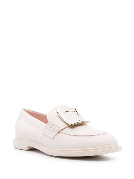 ROGER VIVIER Women’s Leather Mini Loafers with Logo Buckle