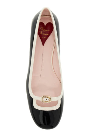 ROGER VIVIER Patent Leather Ballet Flats with Engraved Buckle