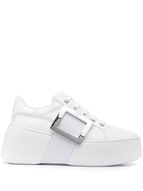 ROGER VIVIER Women’s High Leather Mini Skate Sneakers