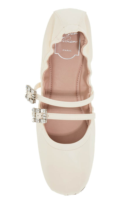 ROGER VIVIER NAPPA BALLET FLATS WITH STRASS BUCK